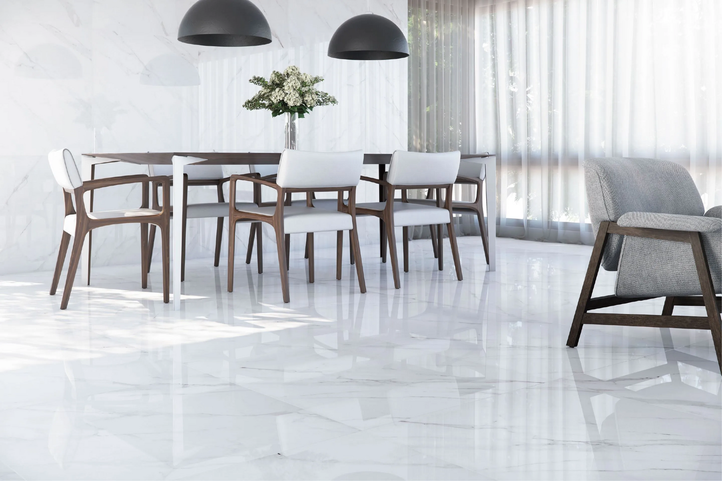 Porcelanato Tendenza Montblanc 91x91 Pulido