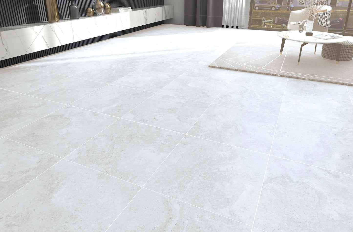 Porcelanato San Lorenzo Contractile Aura Tiza 80x80