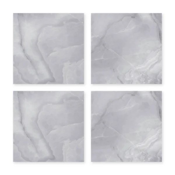 Iliada gris 45x45 — Galería 1 · Cuatro placas