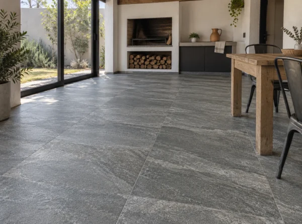 San Lorenzo Design Rocca Ardesia Gris 60x120 Satinado · Ambiente ilustrativo