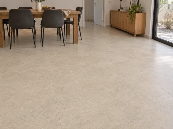 San Lorenzo Design Limestone Greige 60x120 Satinado · Ambiente ilustrativo