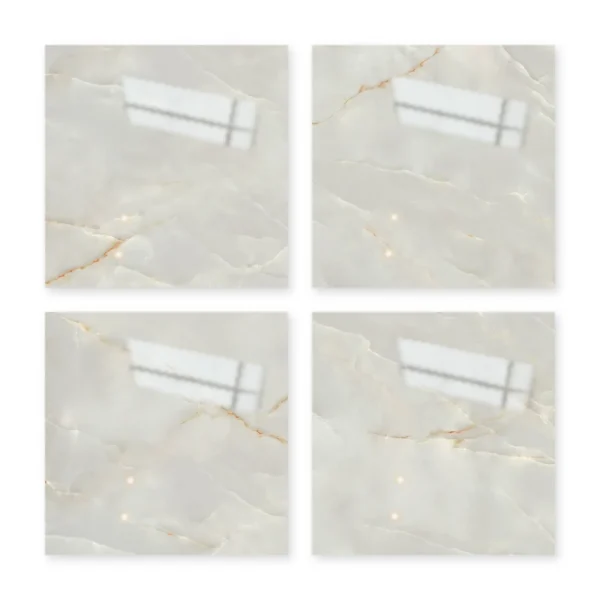 San Lorenzo Design Onix Ivory 120x120 Pulido · Cuatro placas