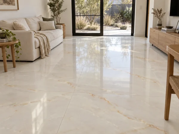 San Lorenzo Design Onix Ivory 120x120 Pulido · Ambiente ilustrativo