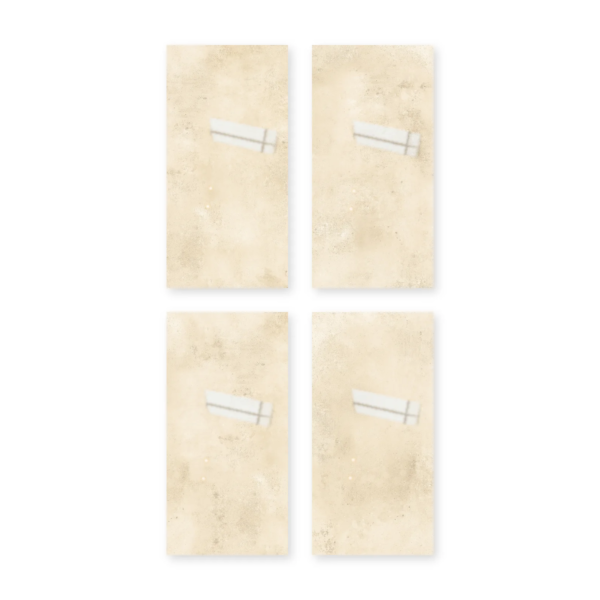 Cuatro placas de San Lorenzo Design Bauhaus Ivory 60x120 Pulido