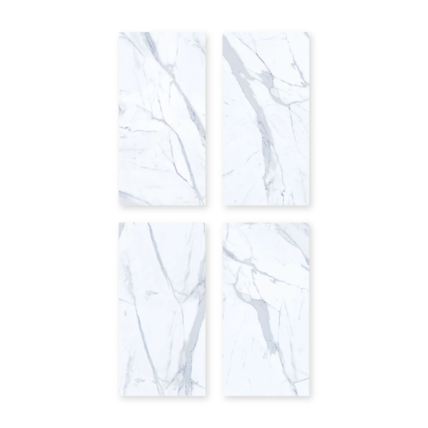 Cuatro placas de San Lorenzo Design Calacata Bianco 60x120 Satinado
