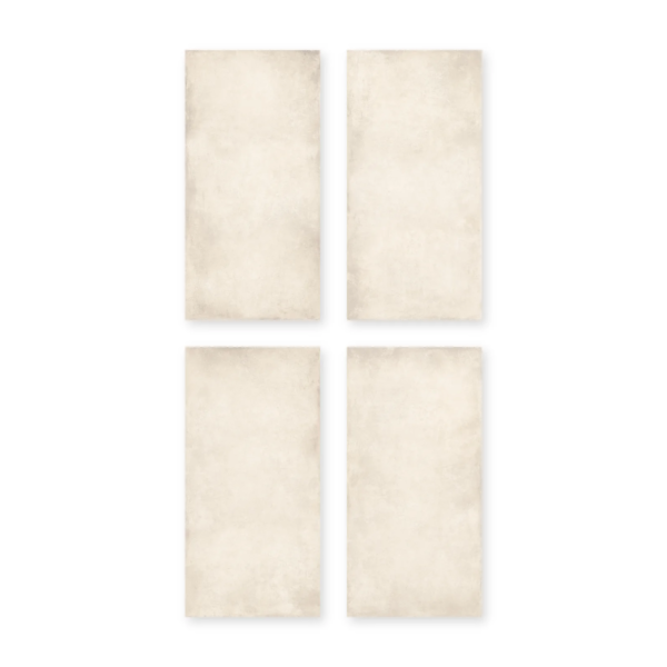 Cuatro placas de San Lorenzo Design Fast Marfil 60x120 Satinado
