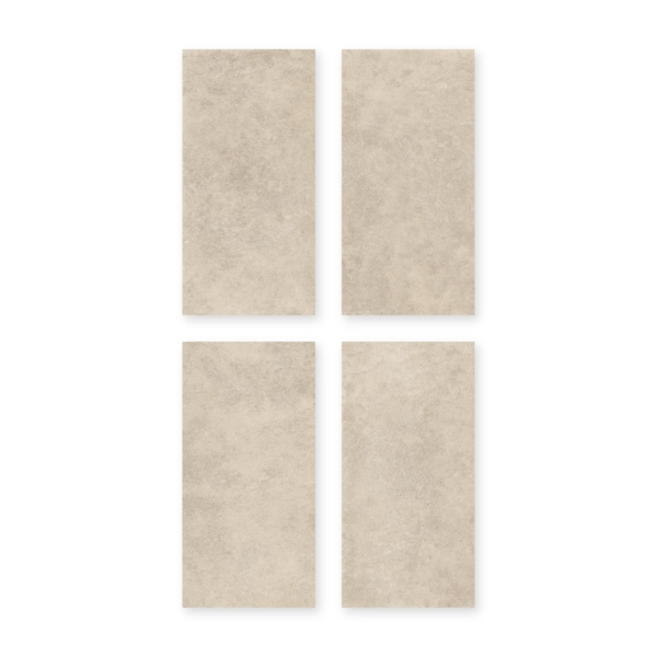 Cuatro placas de San Lorenzo Design Limestone Greige 60x120 Satinado
