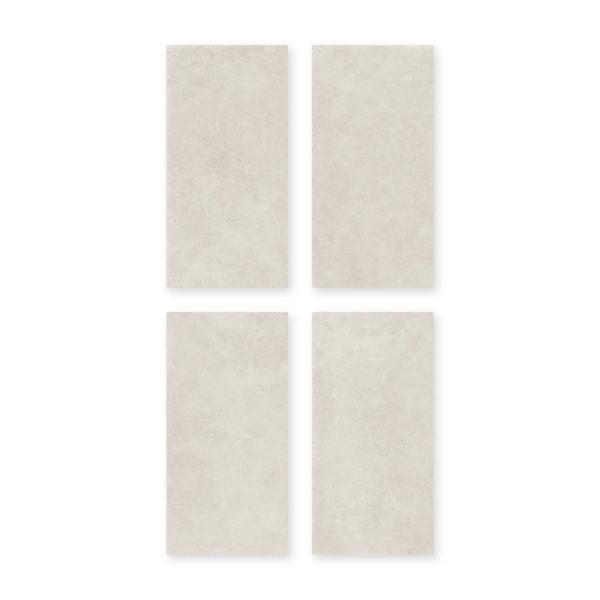 Cuatro placas de San Lorenzo Design Limestone Off White 60x120 Satinado