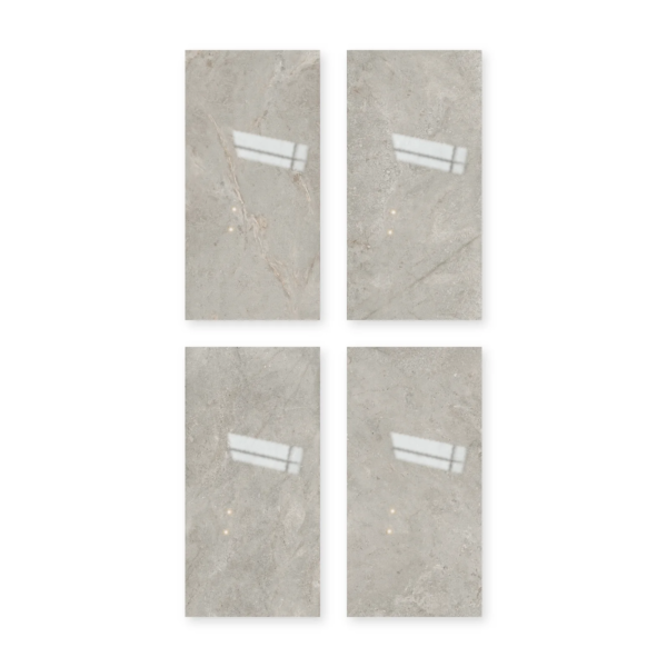 Cuatro placas de San Lorenzo Design Mármol Ponte Vecchio Griggio 60x120 Pulido