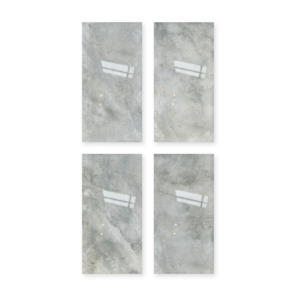Cuatro placas de San Lorenzo Design Marmol Strazza Gris 60x120 Pulido