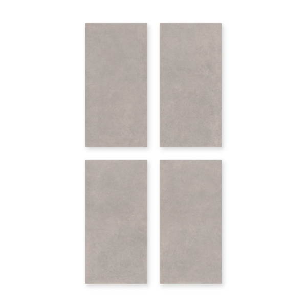 Cuatro placas de San Lorenzo Design Urban Concrete Grey In 60x120 Satinado