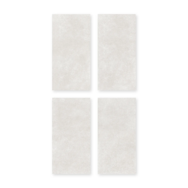 Cuatro placas de San Lorenzo Design Urban Concrete Tiza In 60x120 Satinado