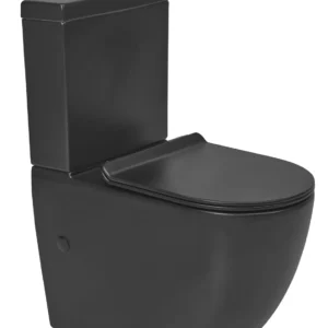 Peirano Inodoro largo Stone negro con asiento