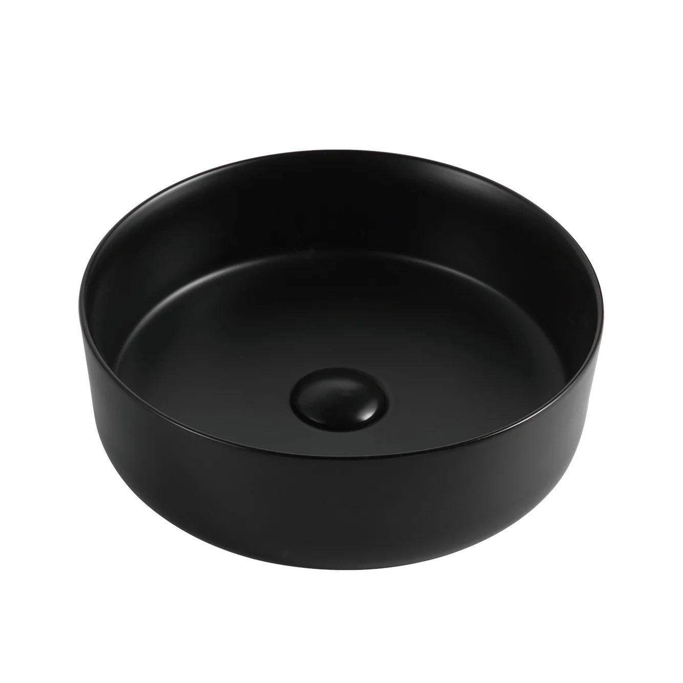 Peirano Bacha de apoyar redonda negro mate · 400 × 400 × 125